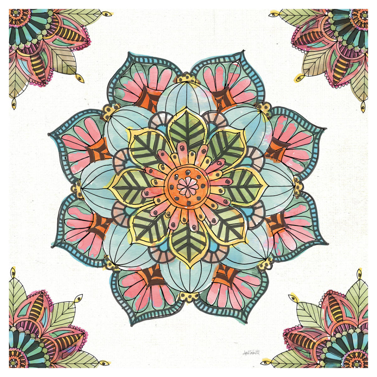 Mandala Morning V -Paper Art-42"x42"