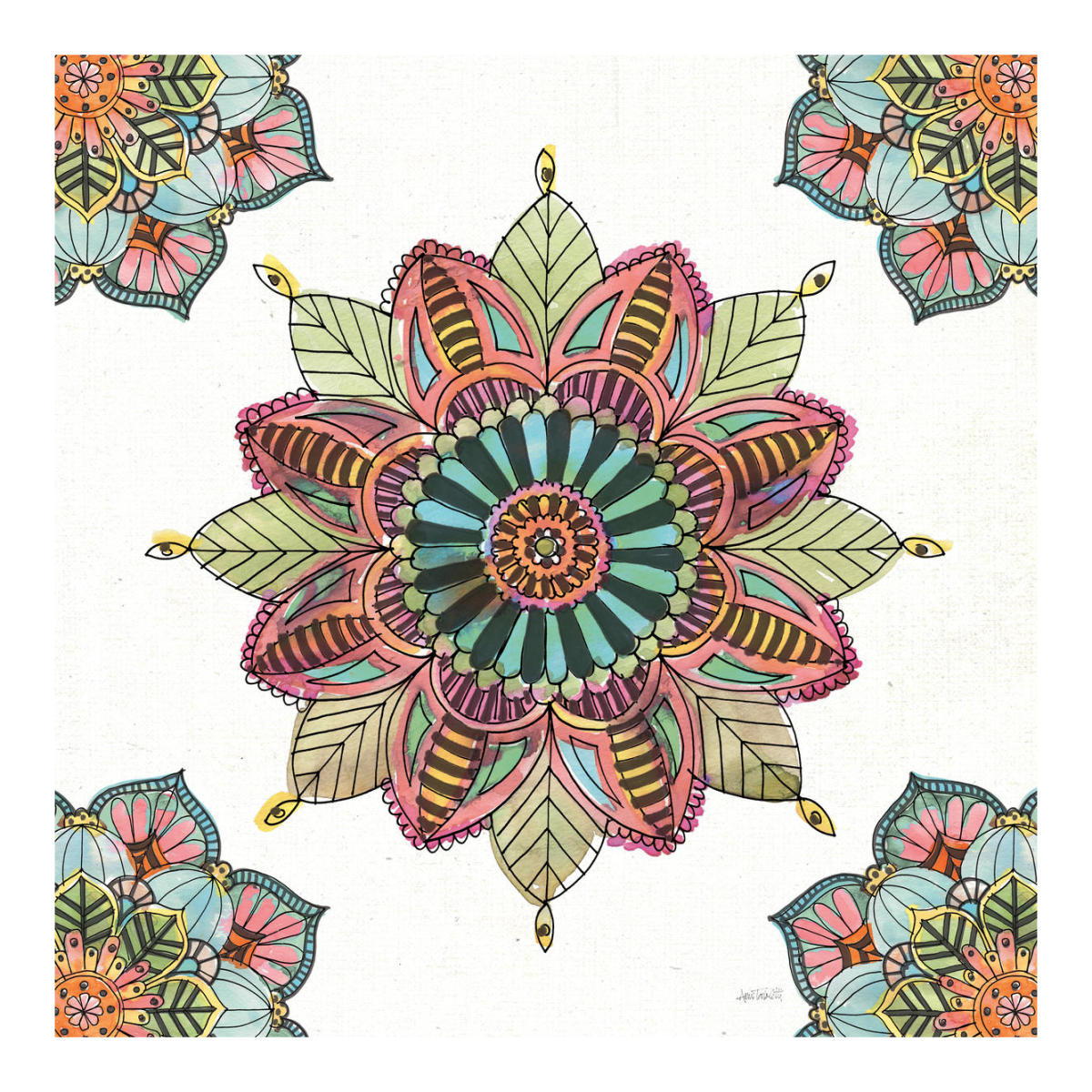 Mandala Morning VI -Paper Art-20"x20"
