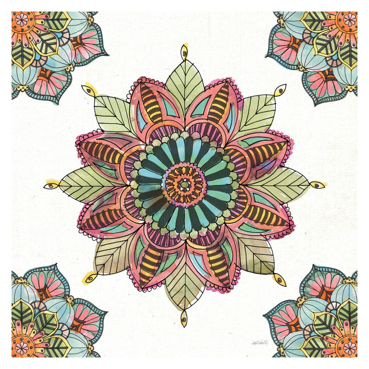 Mandala Morning VI -Paper Art-32"x32"