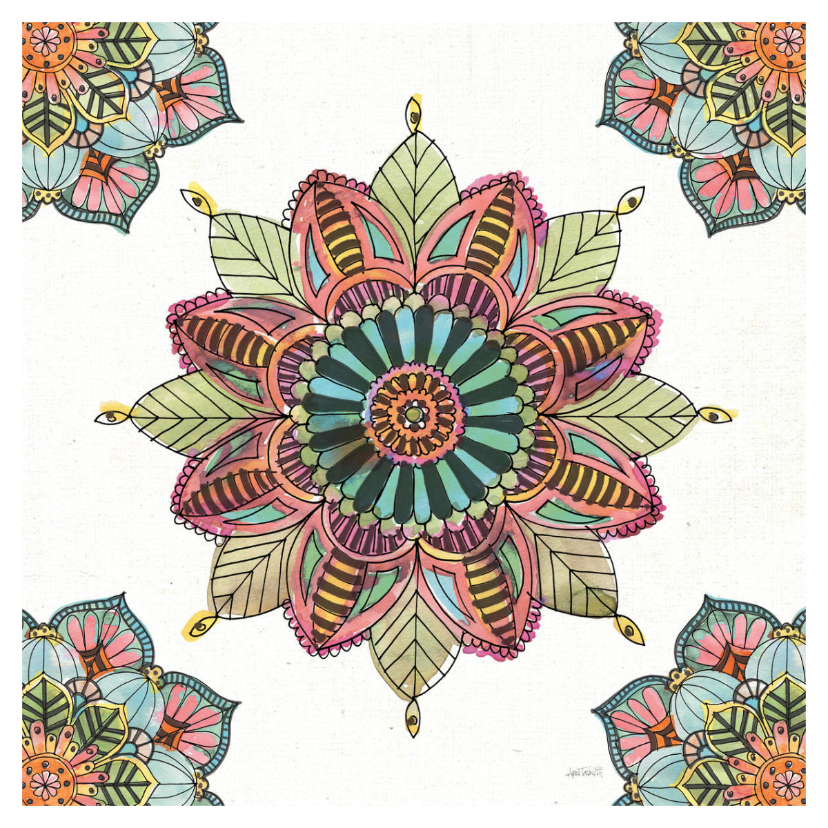Mandala Morning VI -Paper Art-38"x38"