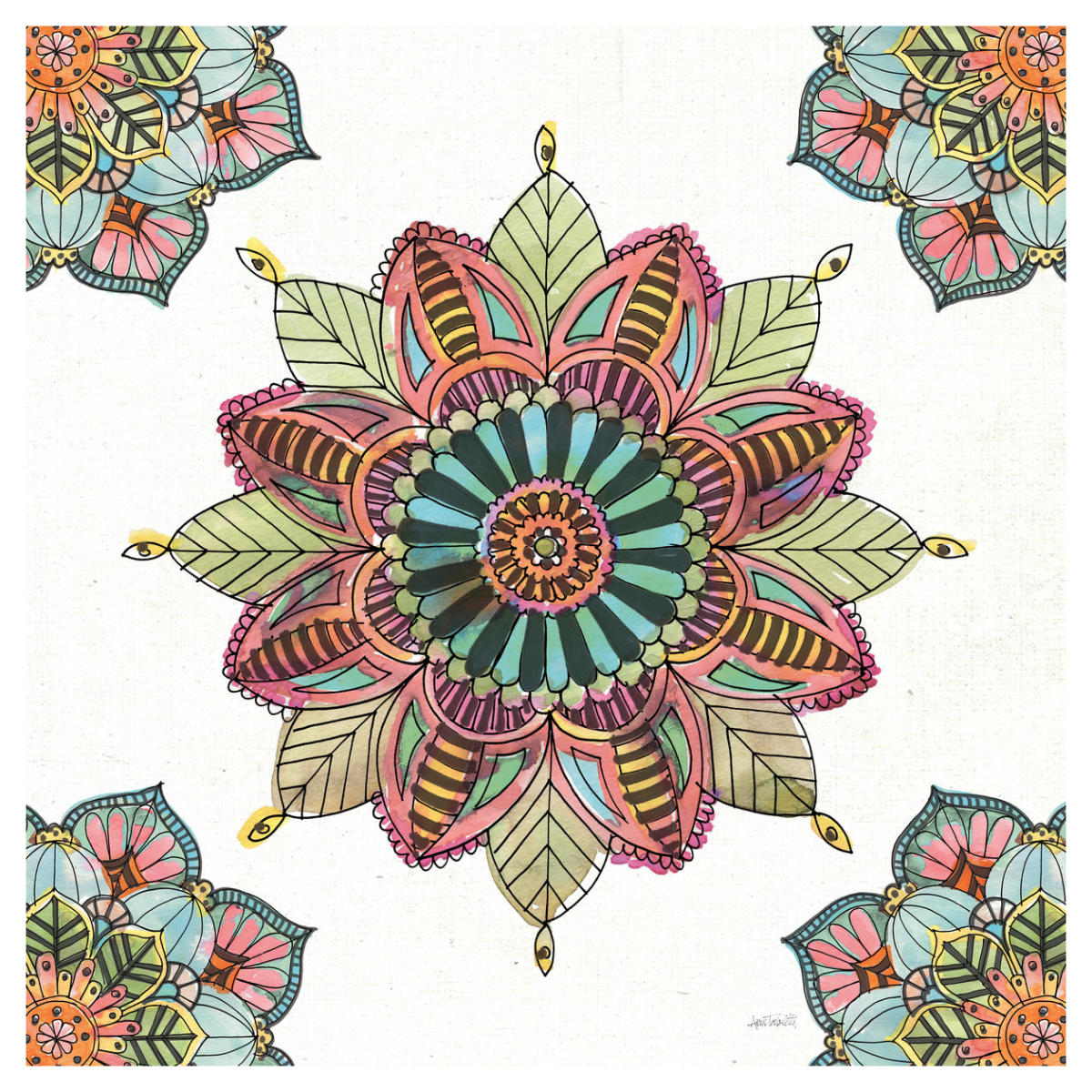Mandala Morning VI -Paper Art-42"x42"