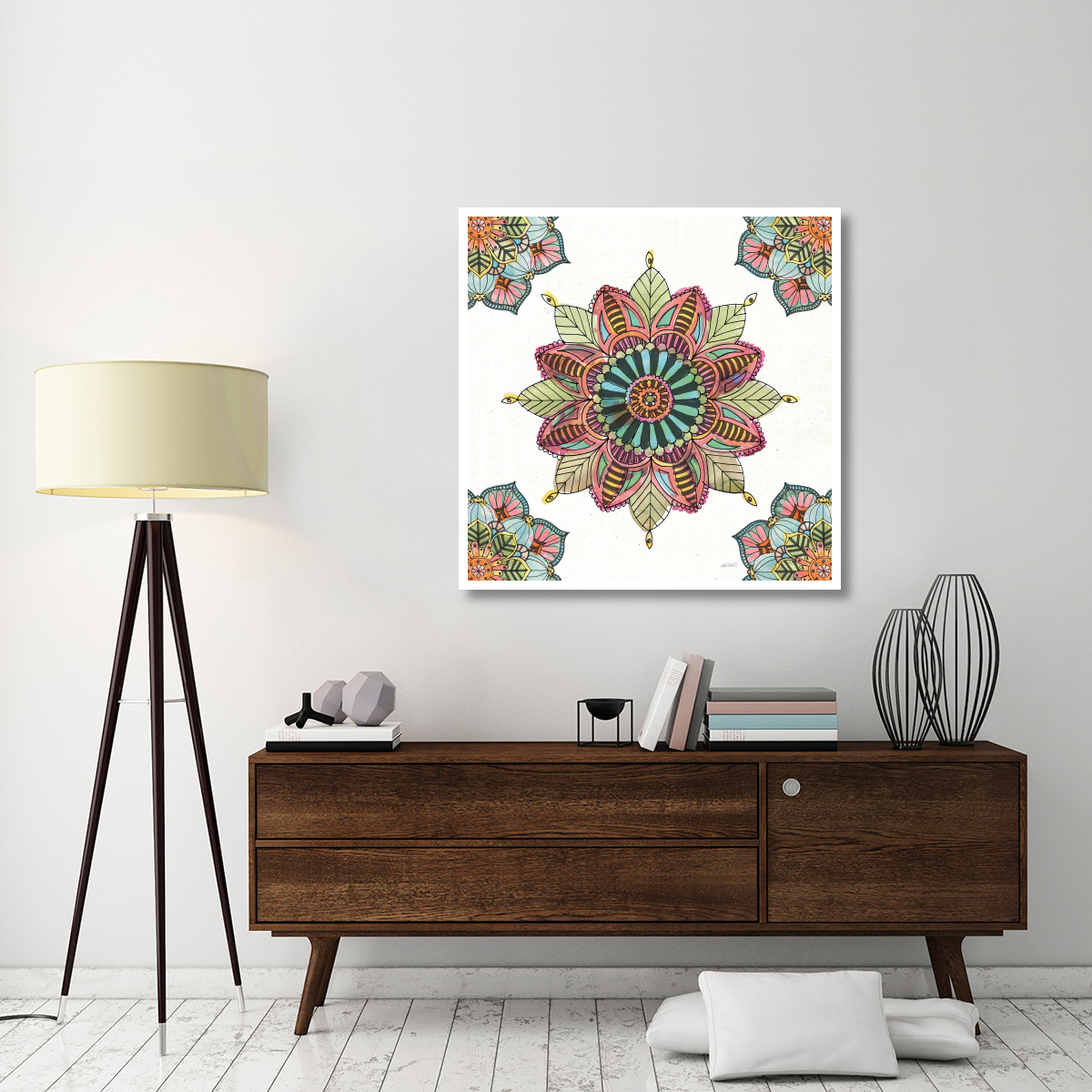 Mandala Morning VI -Paper Art-42&quotx42"