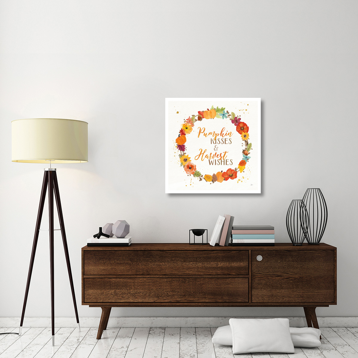 Harvest Wishes II -Paper Art-32&quotx32"