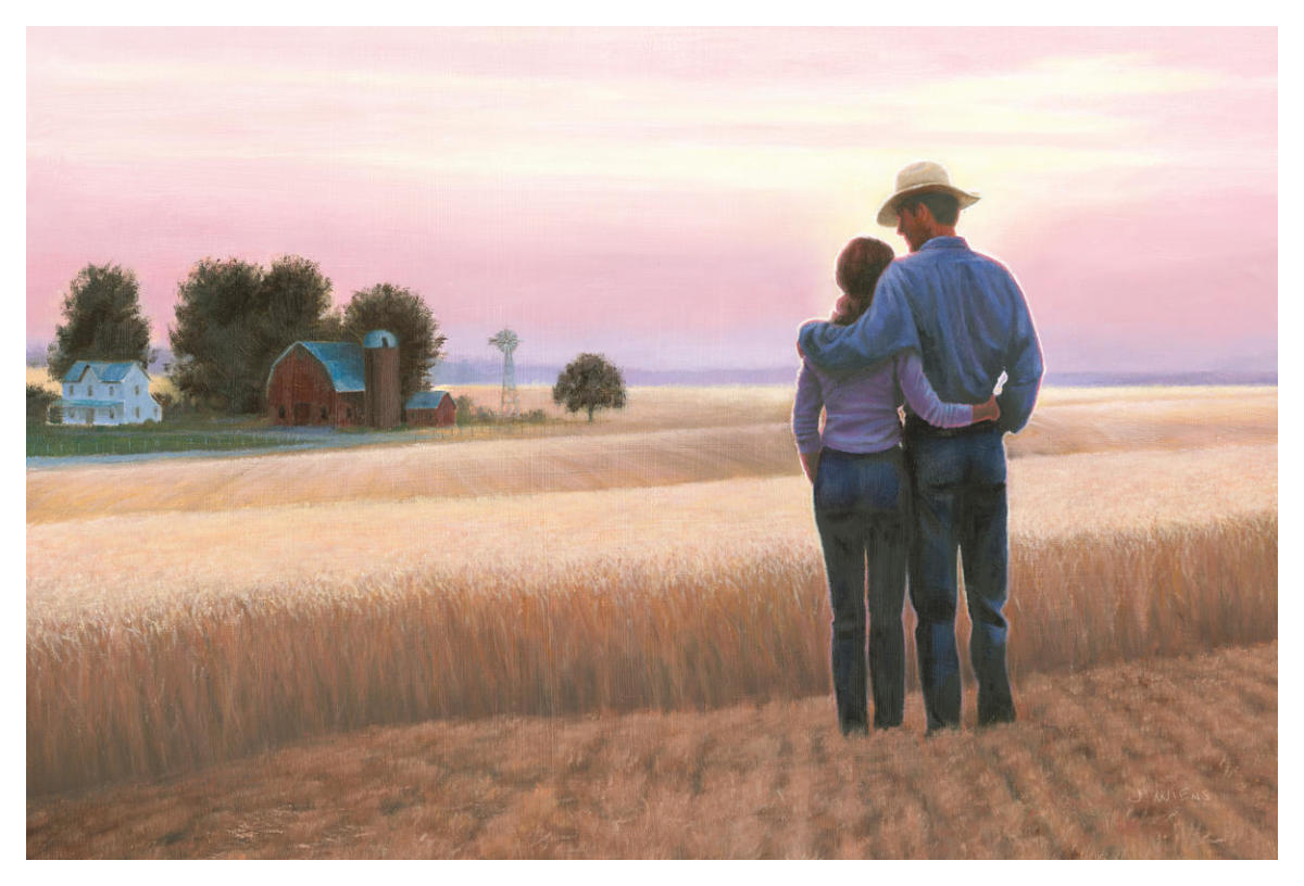 Family Farm -Paper Art-50"x34"