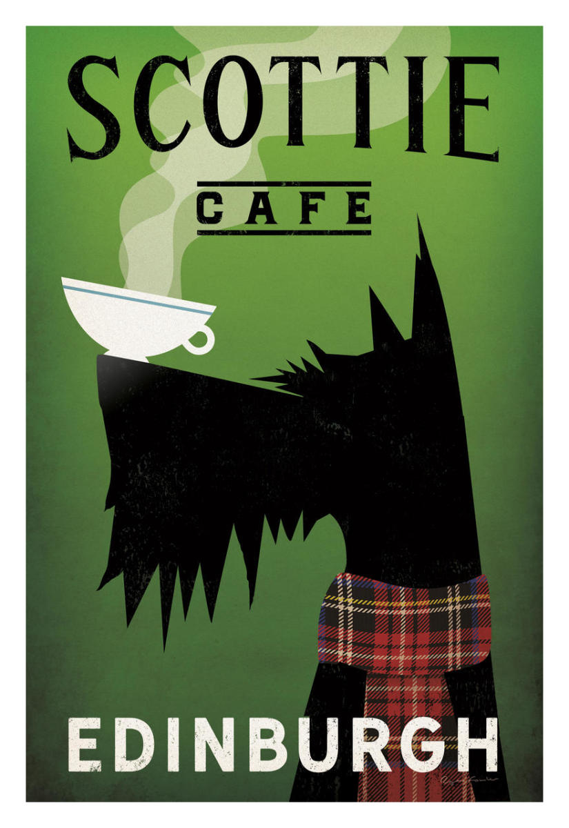 Scottie Cafe -Paper Art-22"x32"