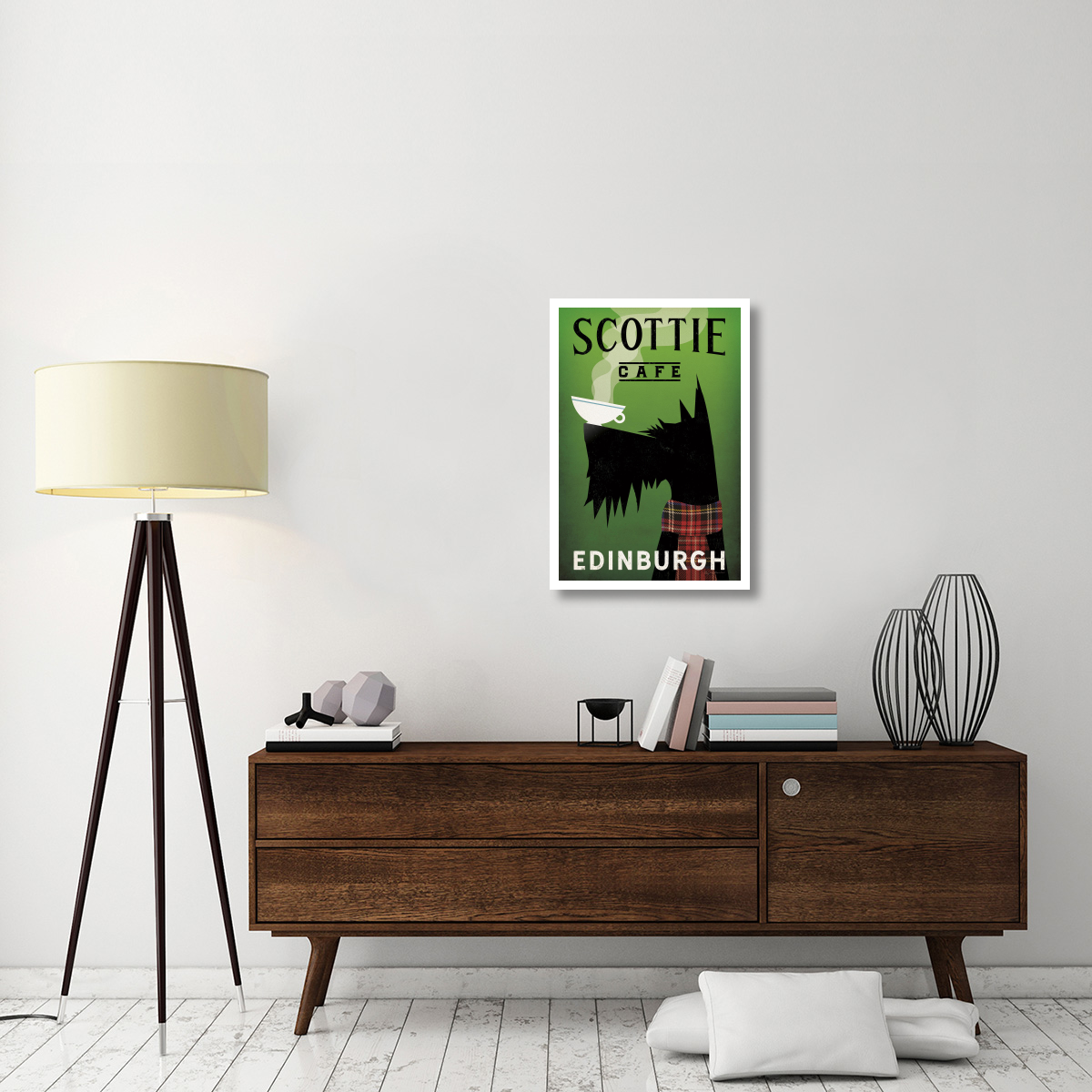 Scottie Cafe -Paper Art-22&quotx32"