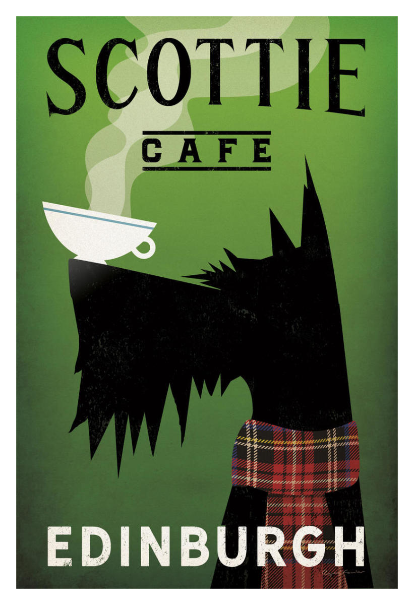 Scottie Cafe -Paper Art-26"x38"