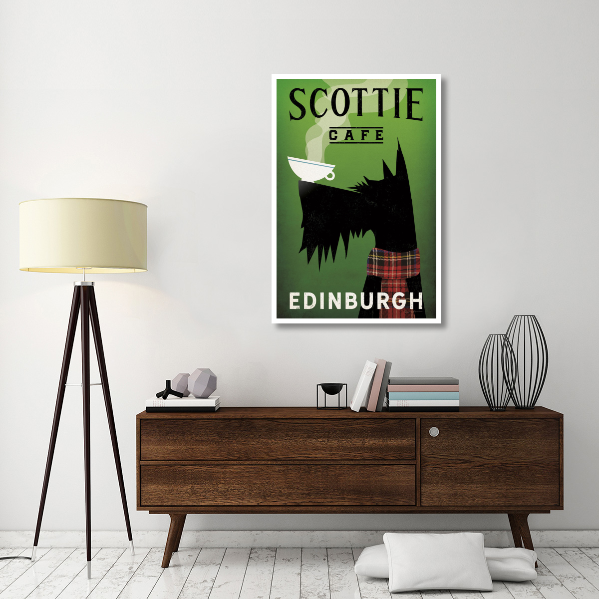 Scottie Cafe -Paper Art-34&quotx50"