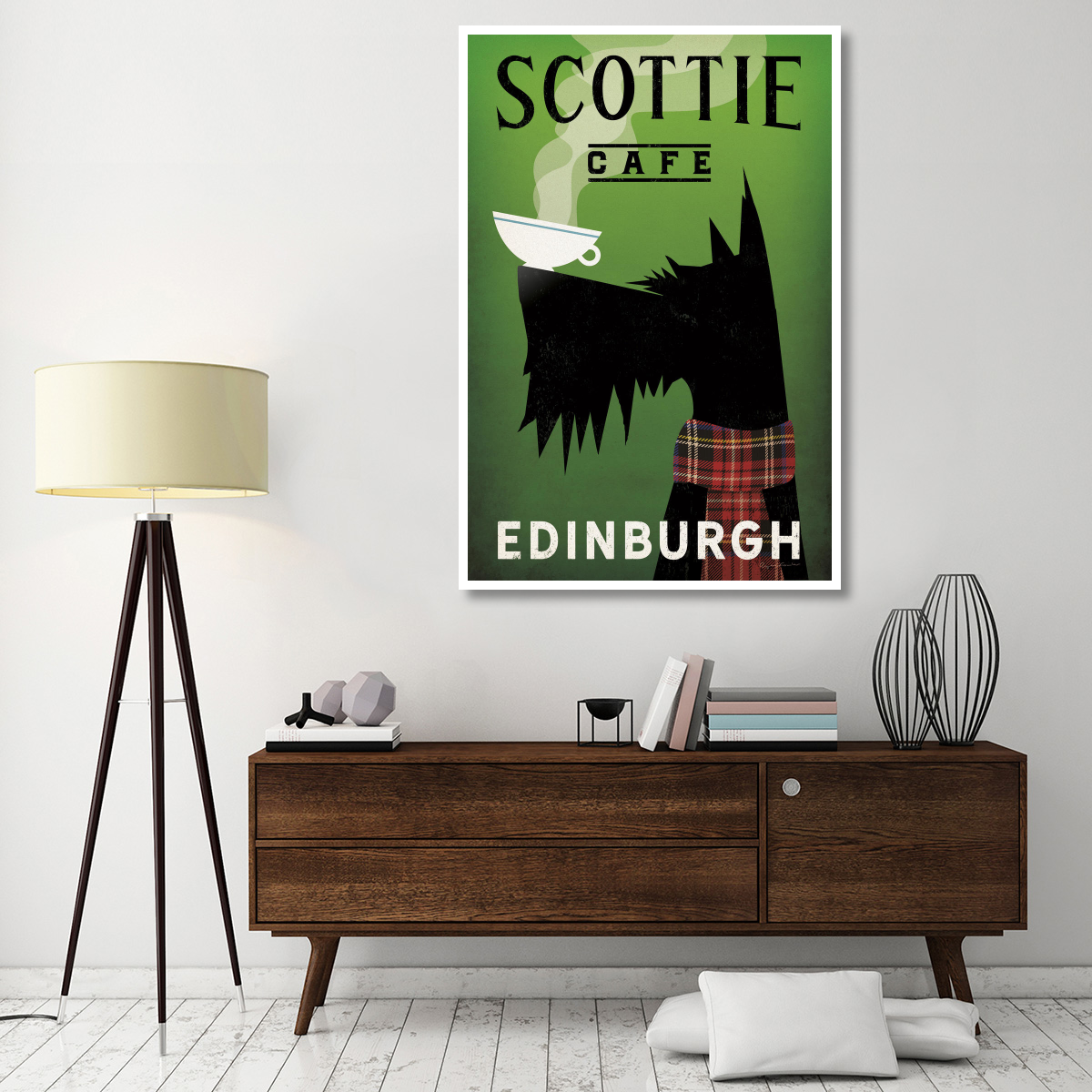 Scottie Cafe -Paper Art-42&quotx62"