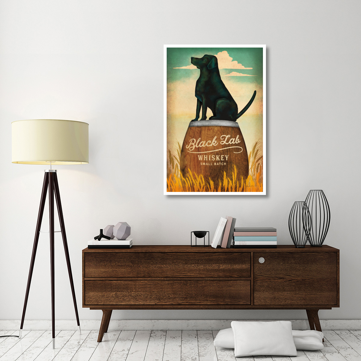 Black Lab Whiskey -Paper Art-34&quotx50"
