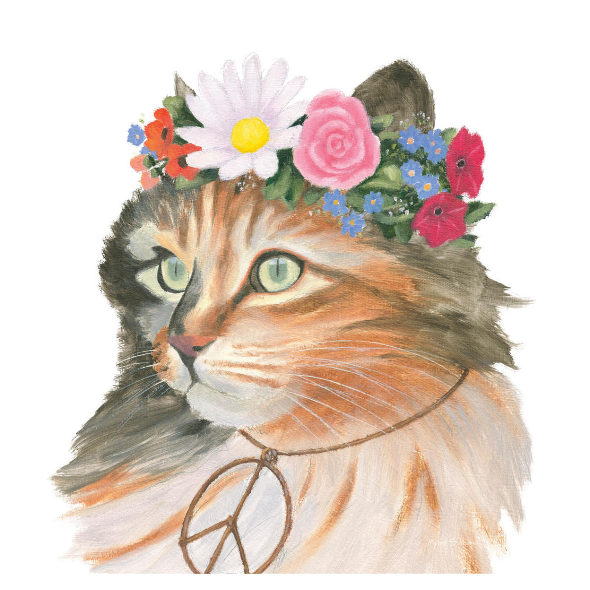 Cattitude I -Paper Art-38"x38"