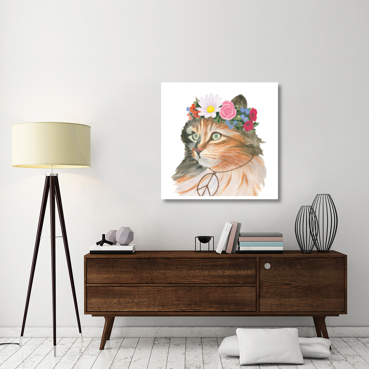 Cattitude I -Paper Art-38&quotx38"