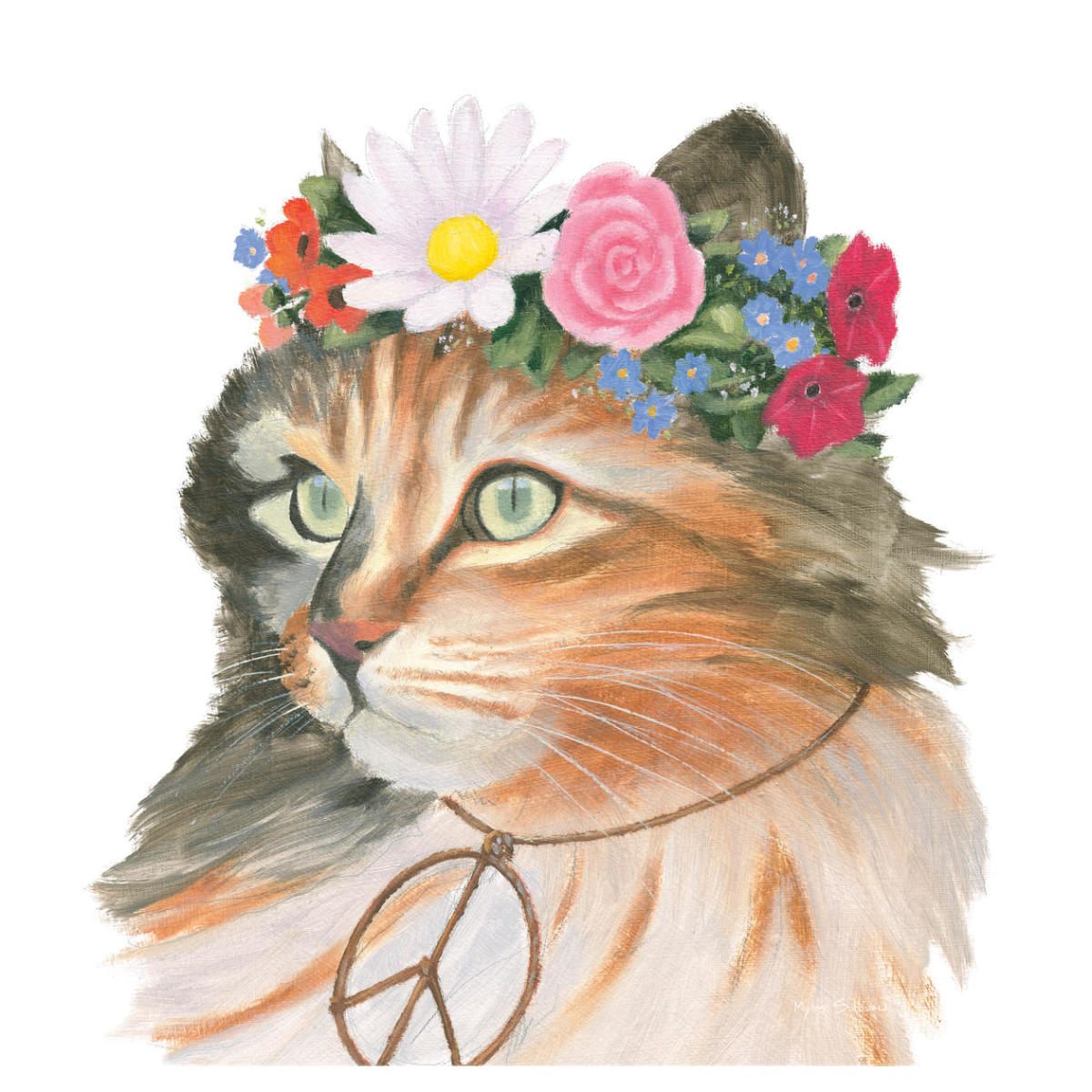 Cattitude I -Paper Art-42"x42"