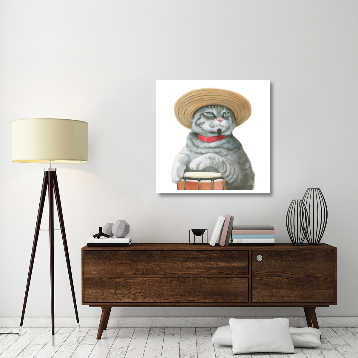 Cattitude II -Paper Art-38&quotx38"