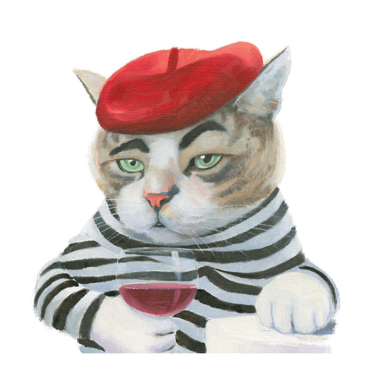 Cattitude III -Paper Art-20"x20"