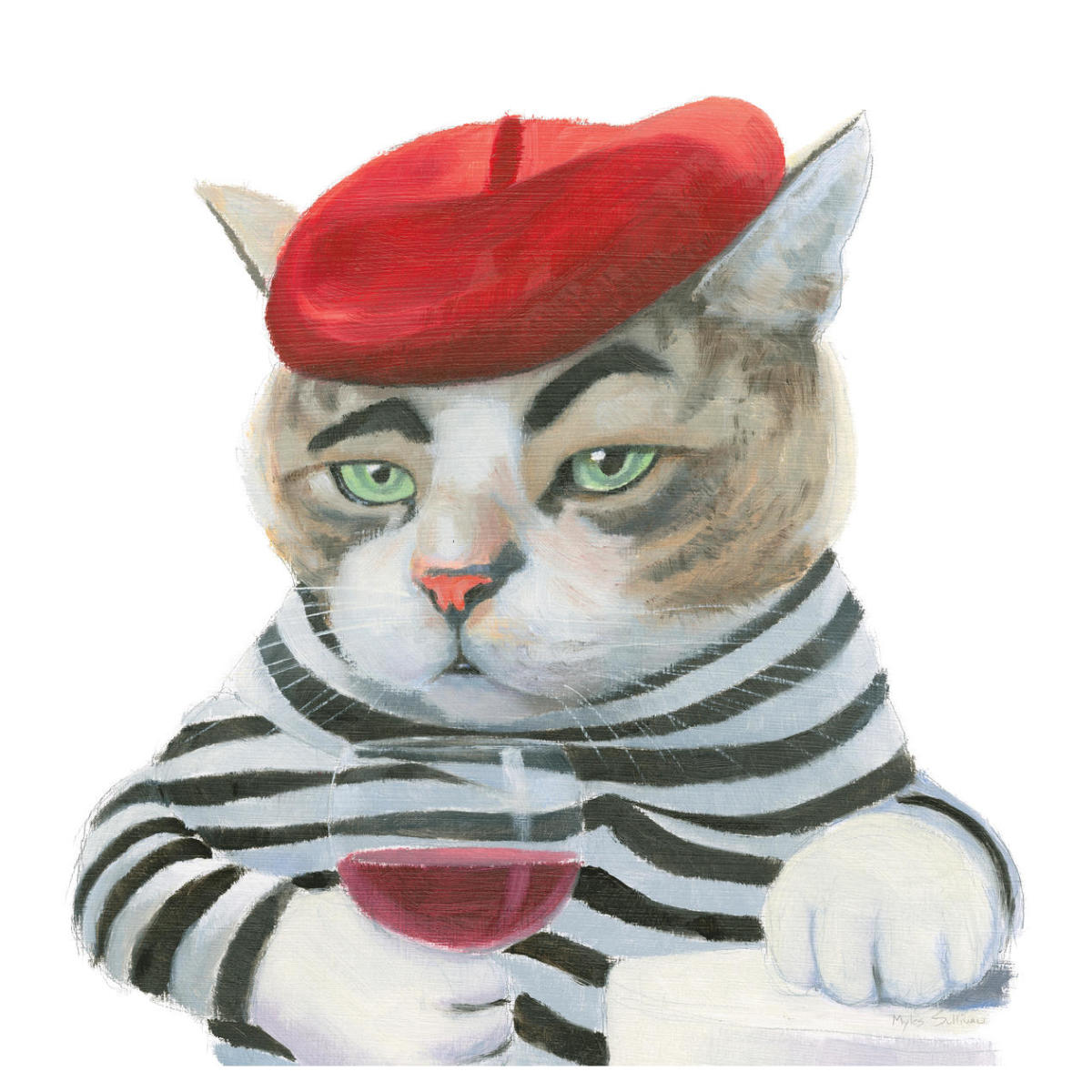 Cattitude III -Paper Art-42"x42"