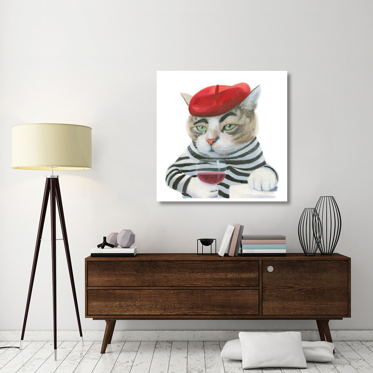 Cattitude III -Paper Art-42&quotx42"