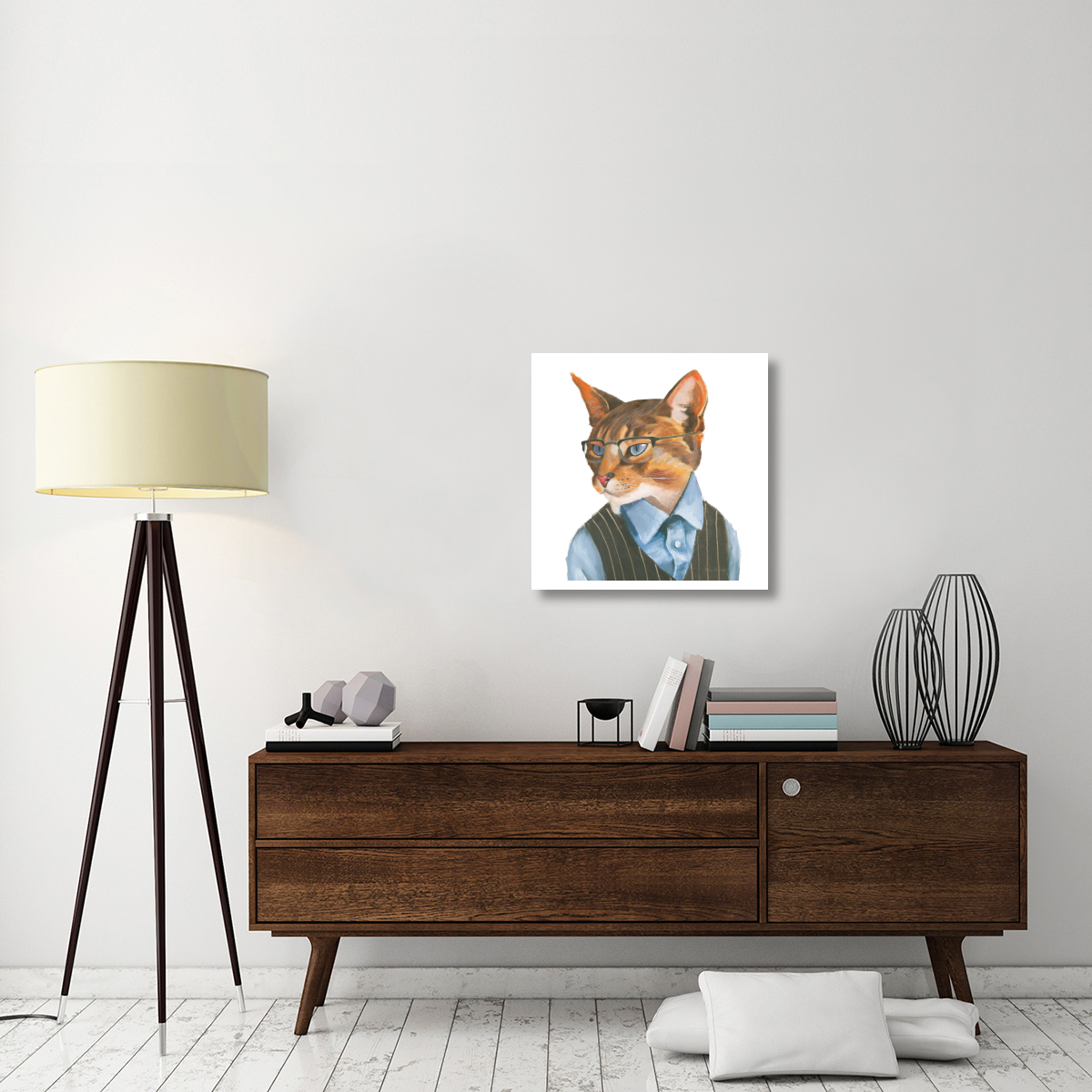 Cattitude IV -Paper Art-26&quotx26"
