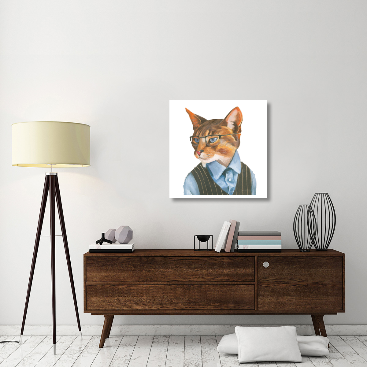 Cattitude IV -Paper Art-32&quotx32"