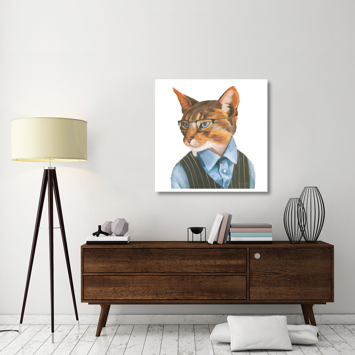 Cattitude IV -Paper Art-38&quotx38"