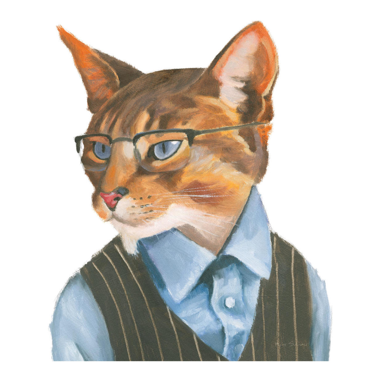 Cattitude IV -Paper Art-42"x42"
