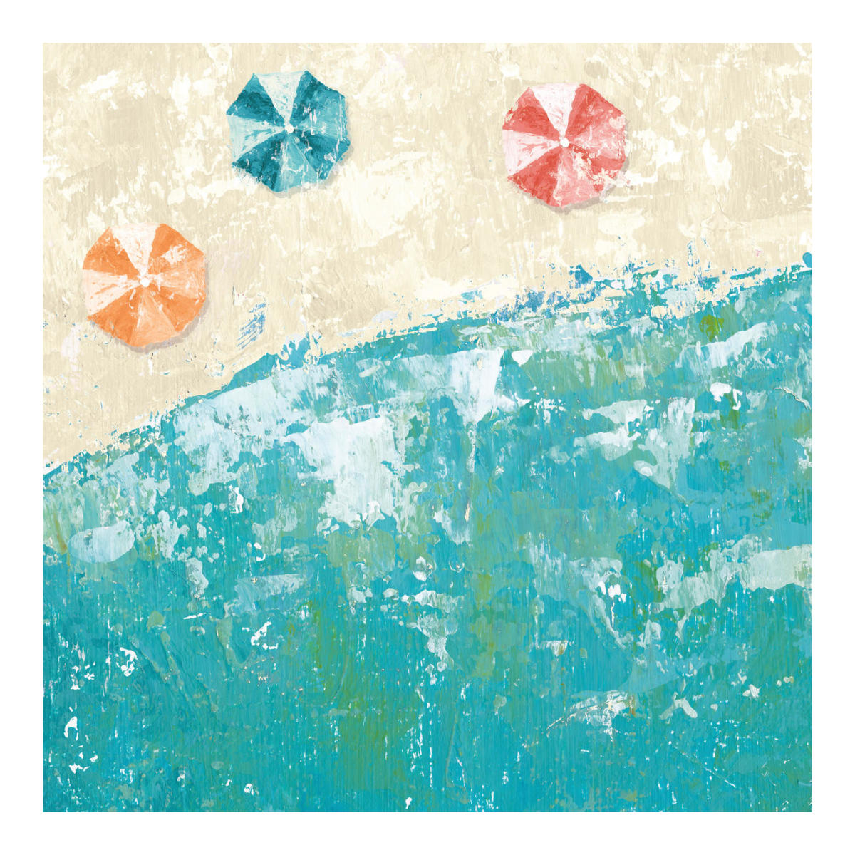 Beach Days -Paper Art-20"x20"