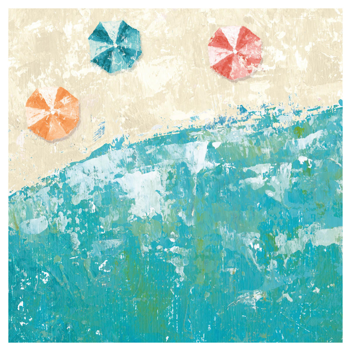 Beach Days -Paper Art-42"x42"