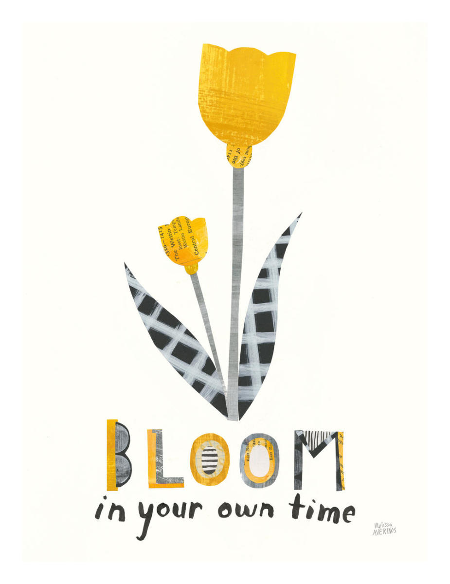 Bloom Boldly IV -Paper Art-20"x26"