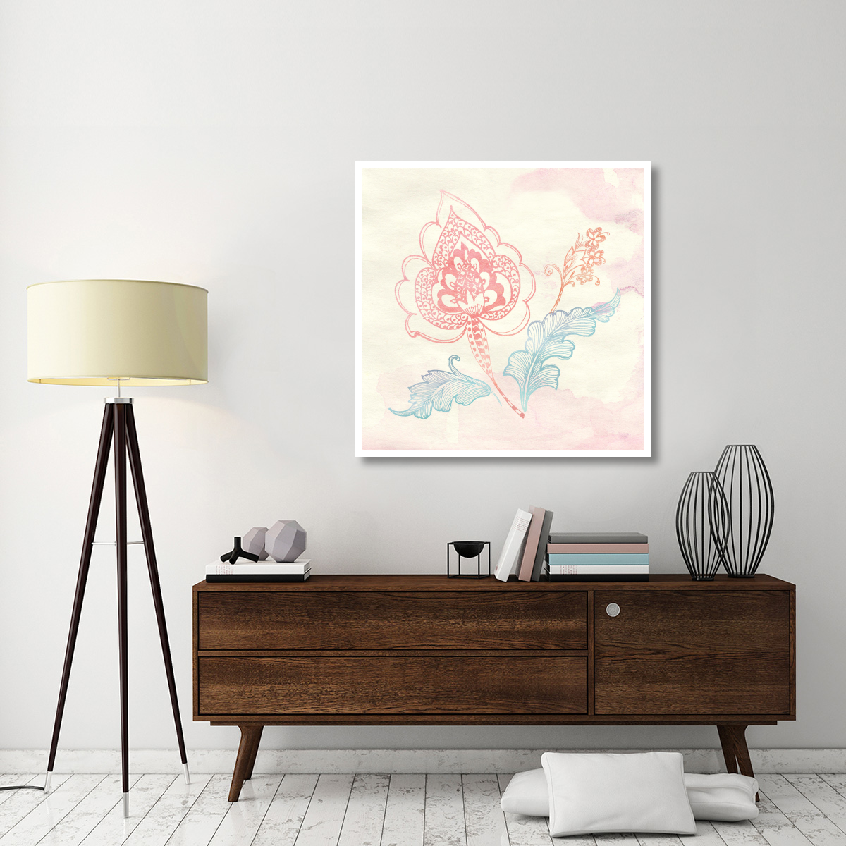 Eastern Boho II -Paper Art-42&quotx42"