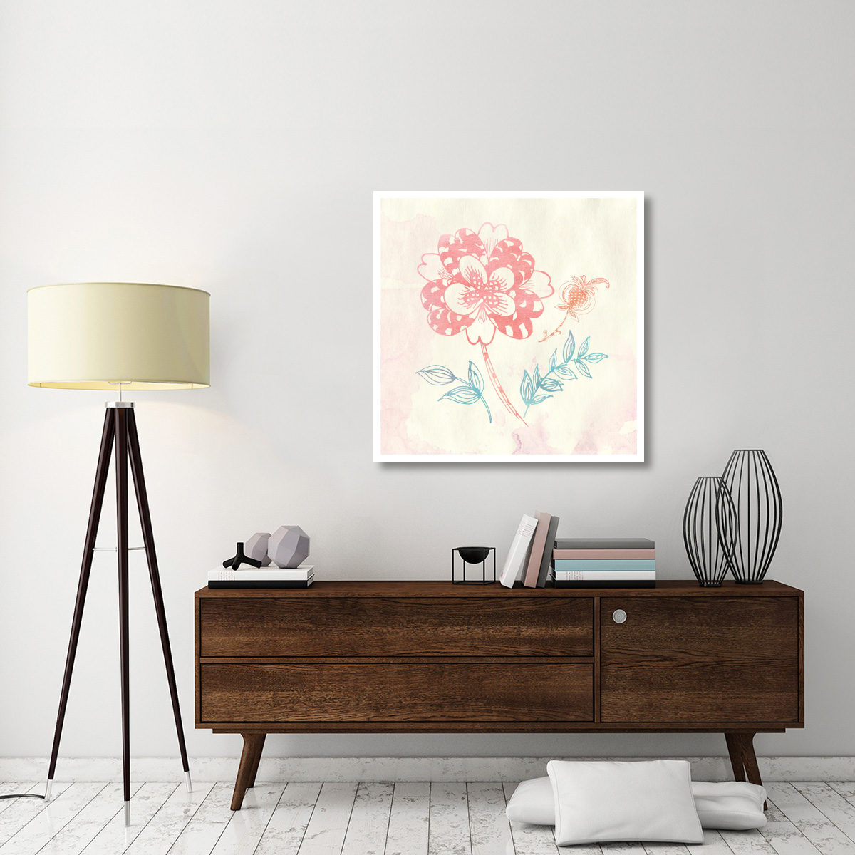 Eastern Boho III -Paper Art-38&quotx38"
