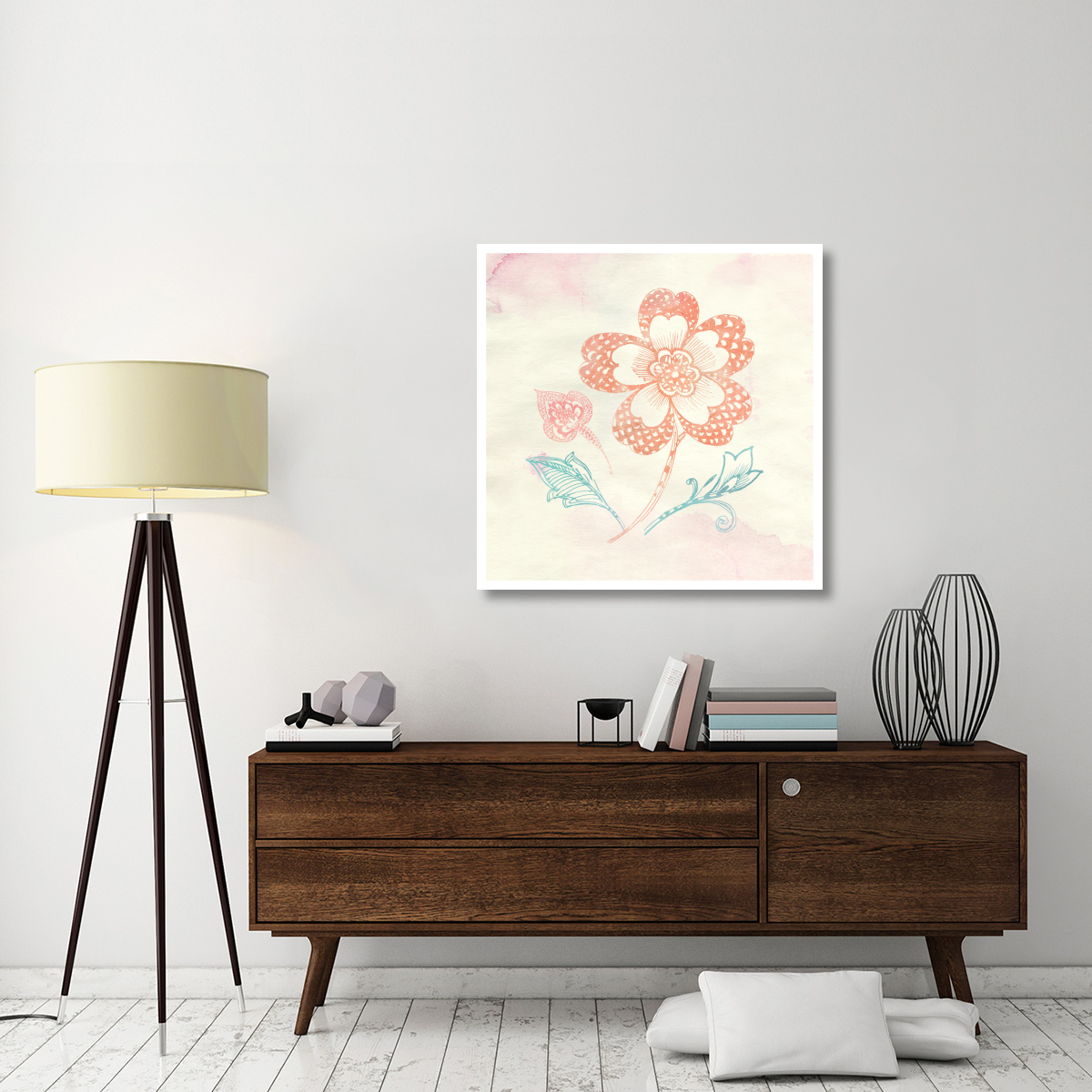 Eastern Boho IV -Paper Art-38&quotx38"