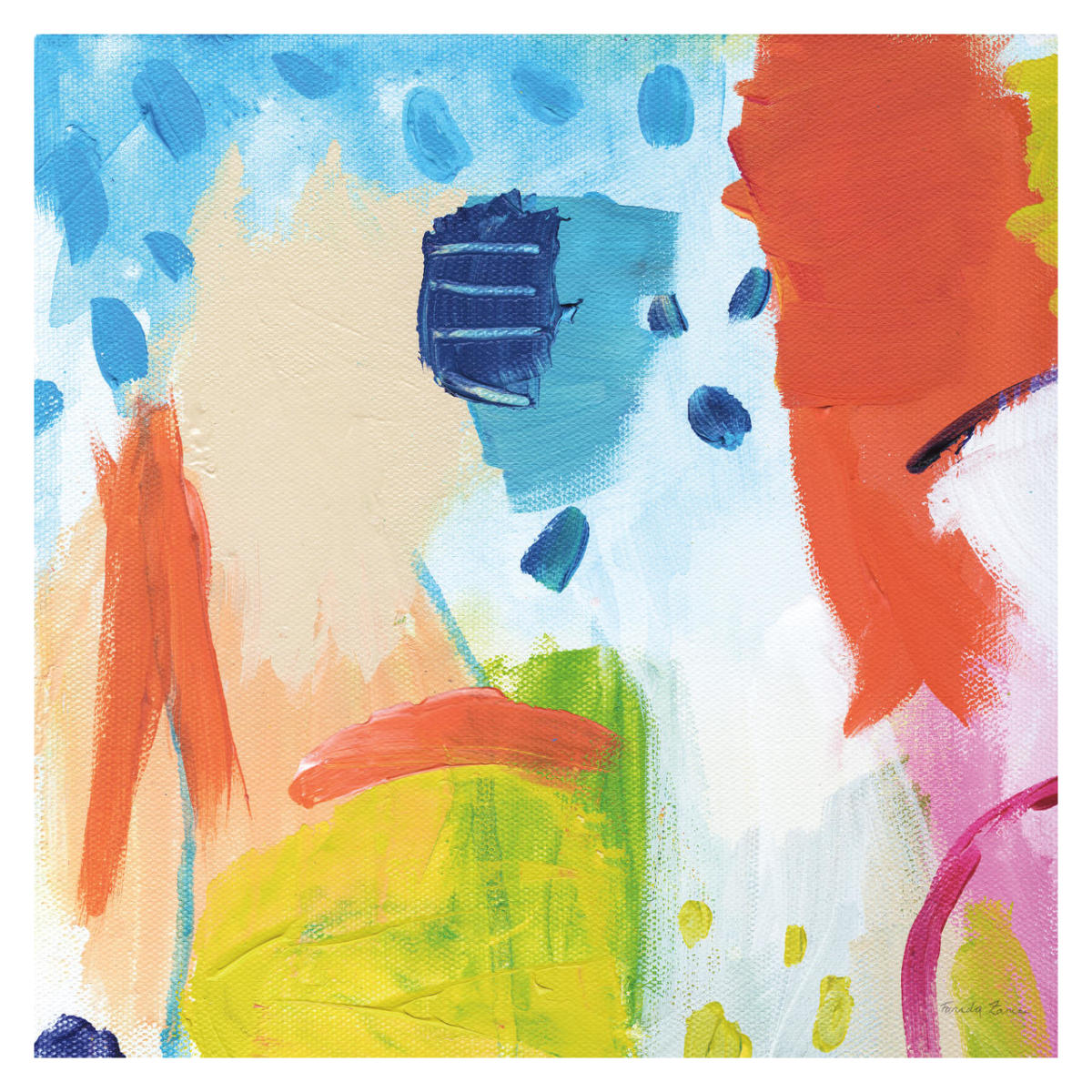 Cheerful I -Paper Art-32"x32"