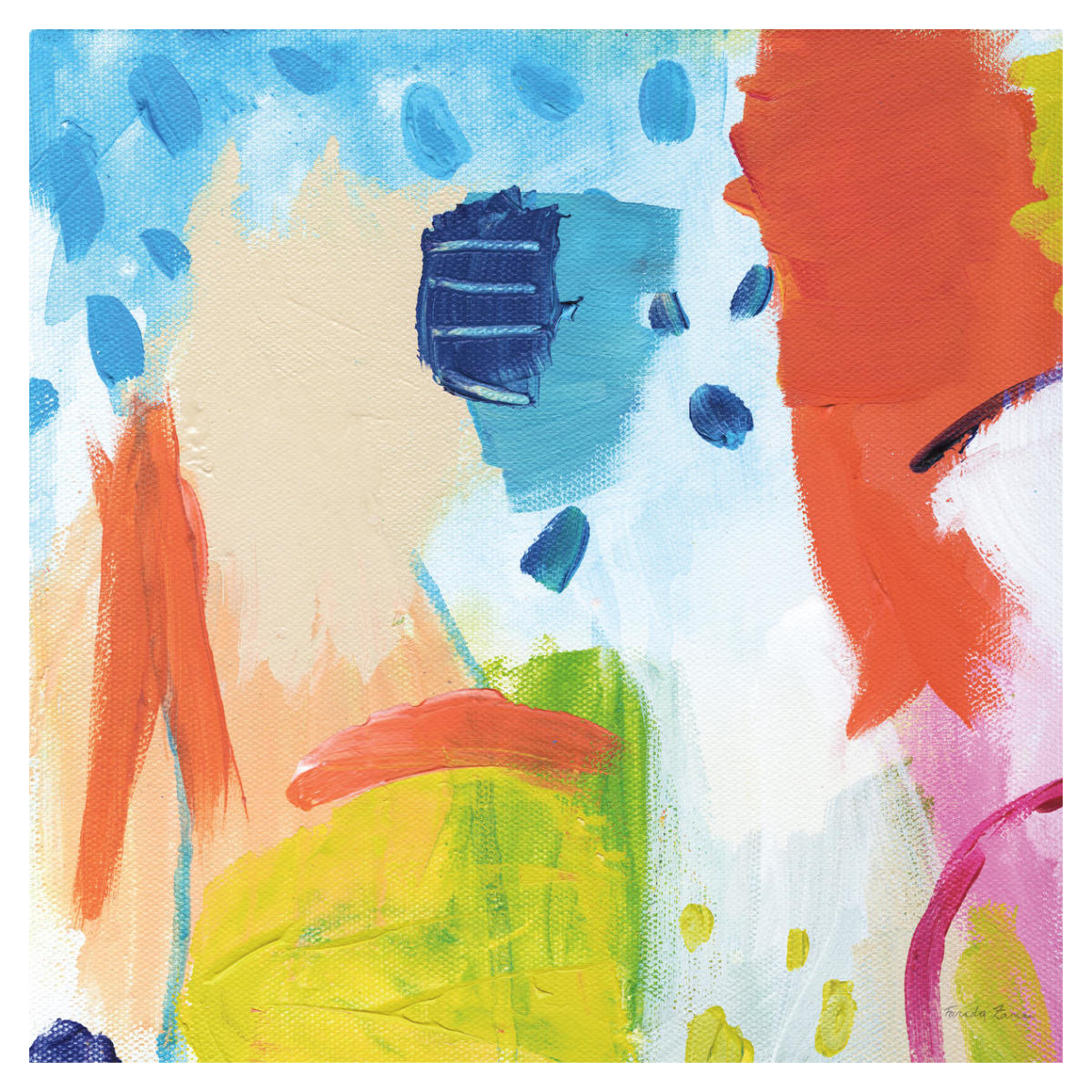 Cheerful I -Paper Art-38"x38"