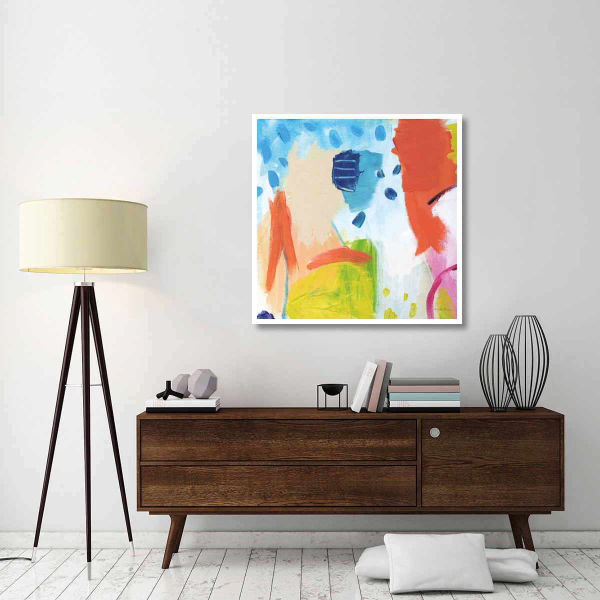 Cheerful I -Paper Art-42&quotx42"