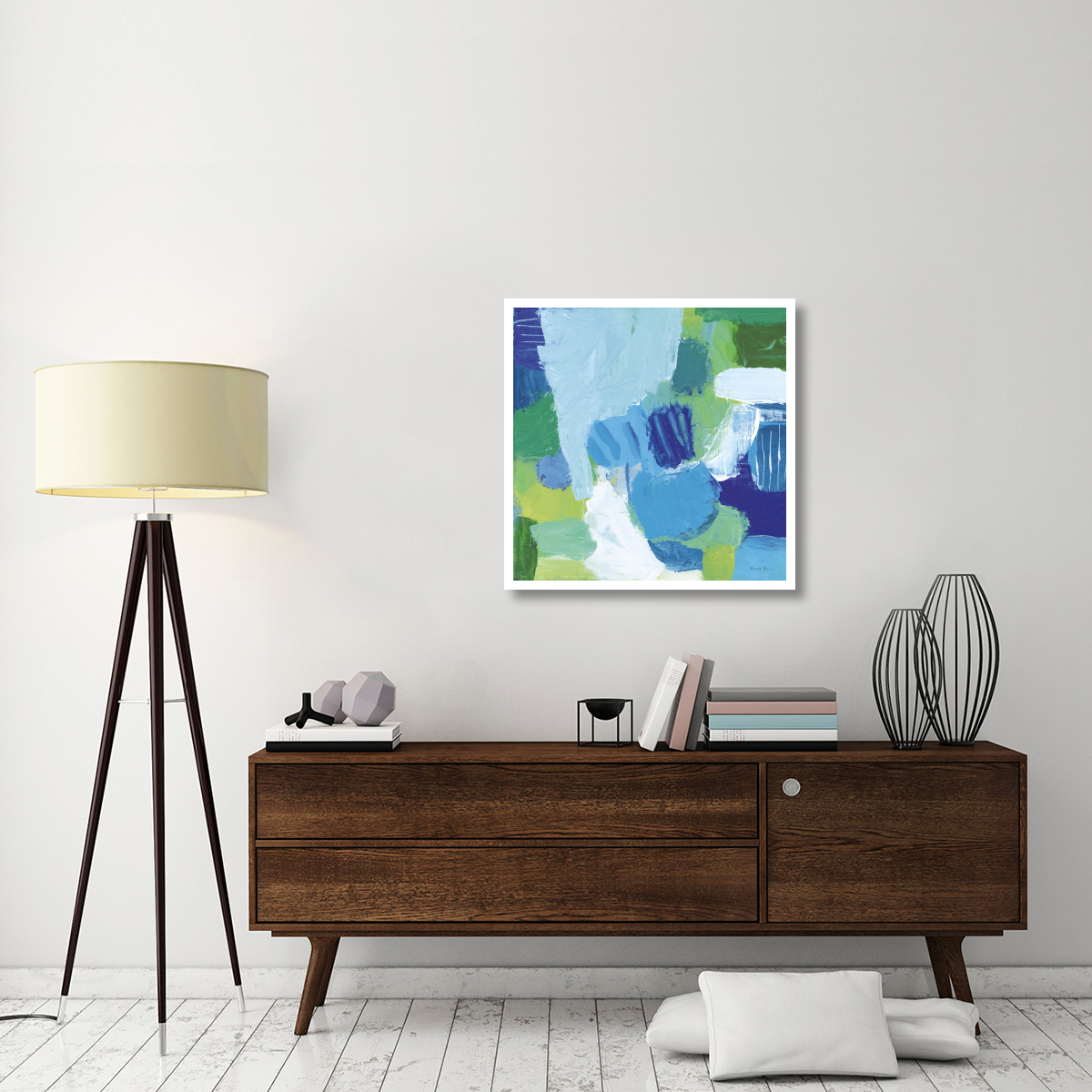 Mountain Reflection I -Paper Art-32&quotx32"