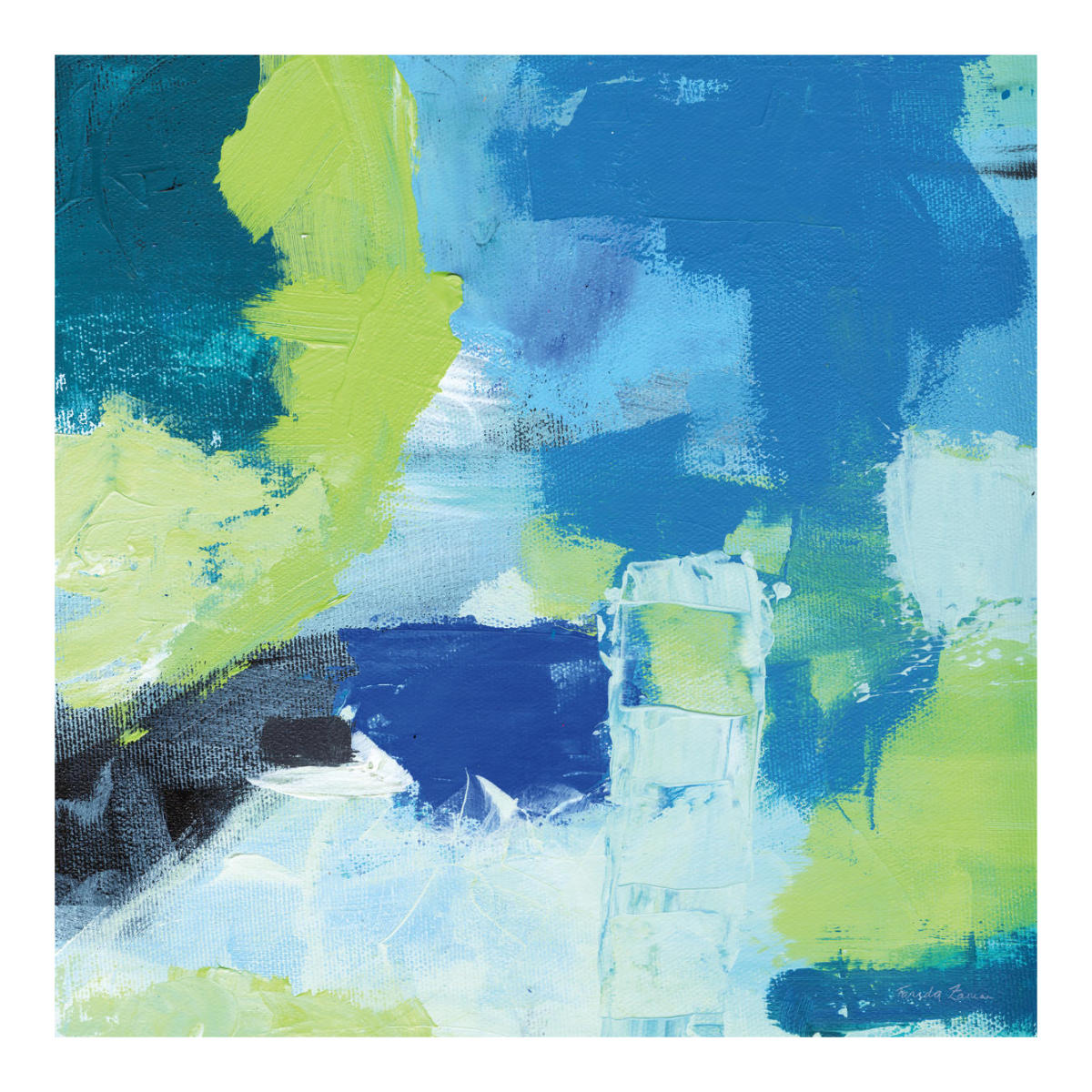 Mountain Reflection II -Paper Art-20"x20"