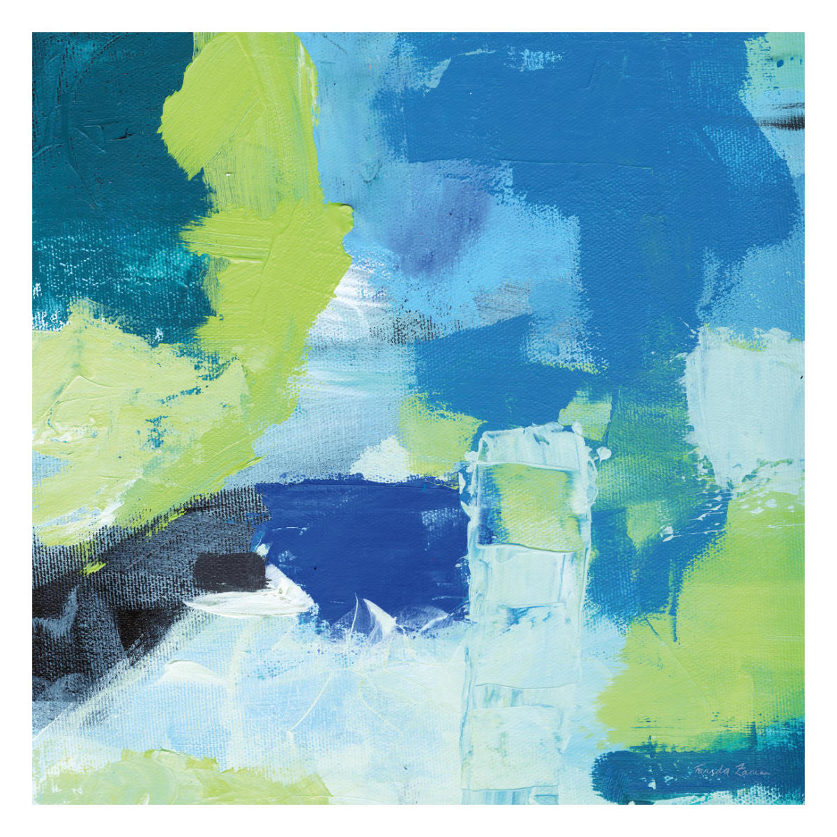 Mountain Reflection II -Paper Art-26"x26"