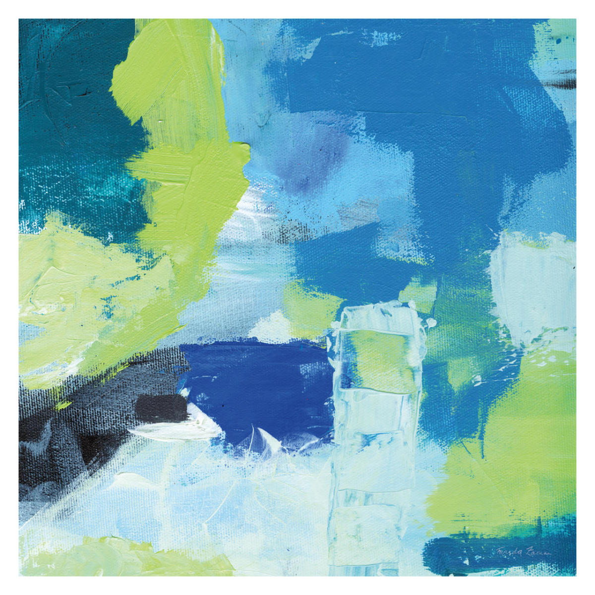 Mountain Reflection II -Paper Art-32"x32"