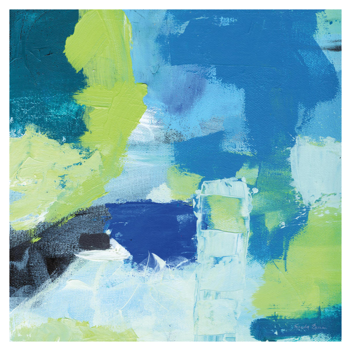Mountain Reflection II -Paper Art-38"x38"