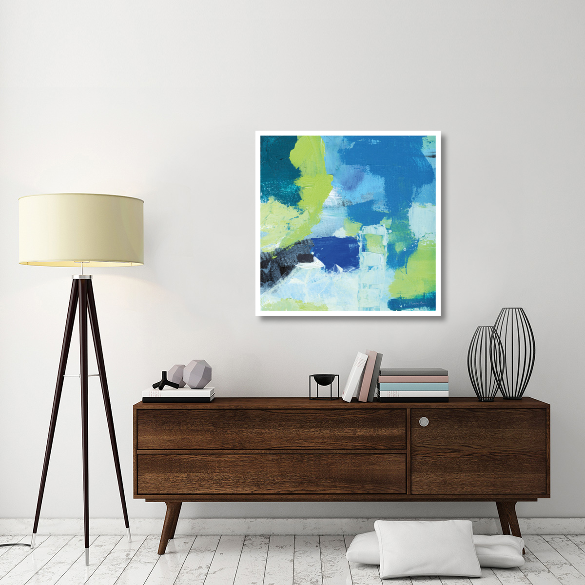 Mountain Reflection II -Paper Art-38&quotx38"