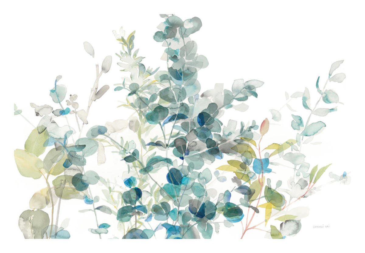 Eucalyptus I White Crop -Paper Art-26"x18"