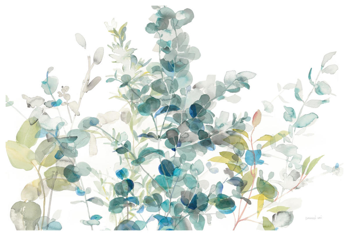 Eucalyptus I White Crop -Paper Art-62"x42"