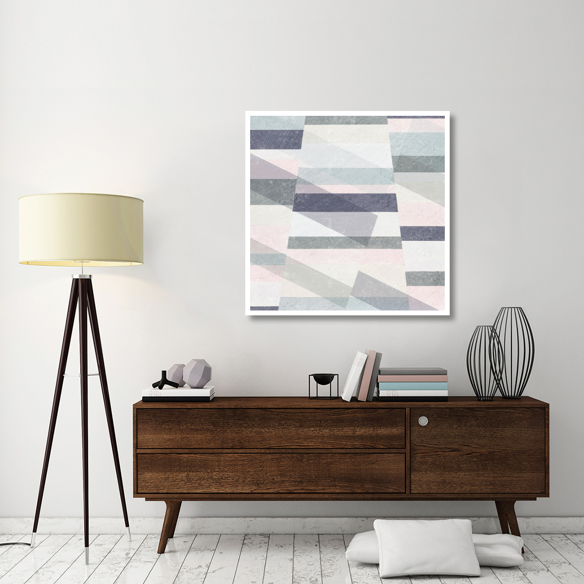Pastel Reflections II -Paper Art-42&quotx42"