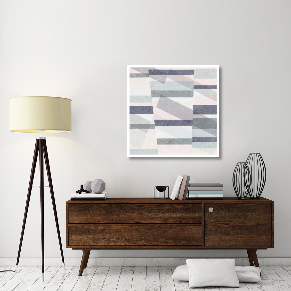 Pastel Reflections III -Paper Art-38&quotx38"