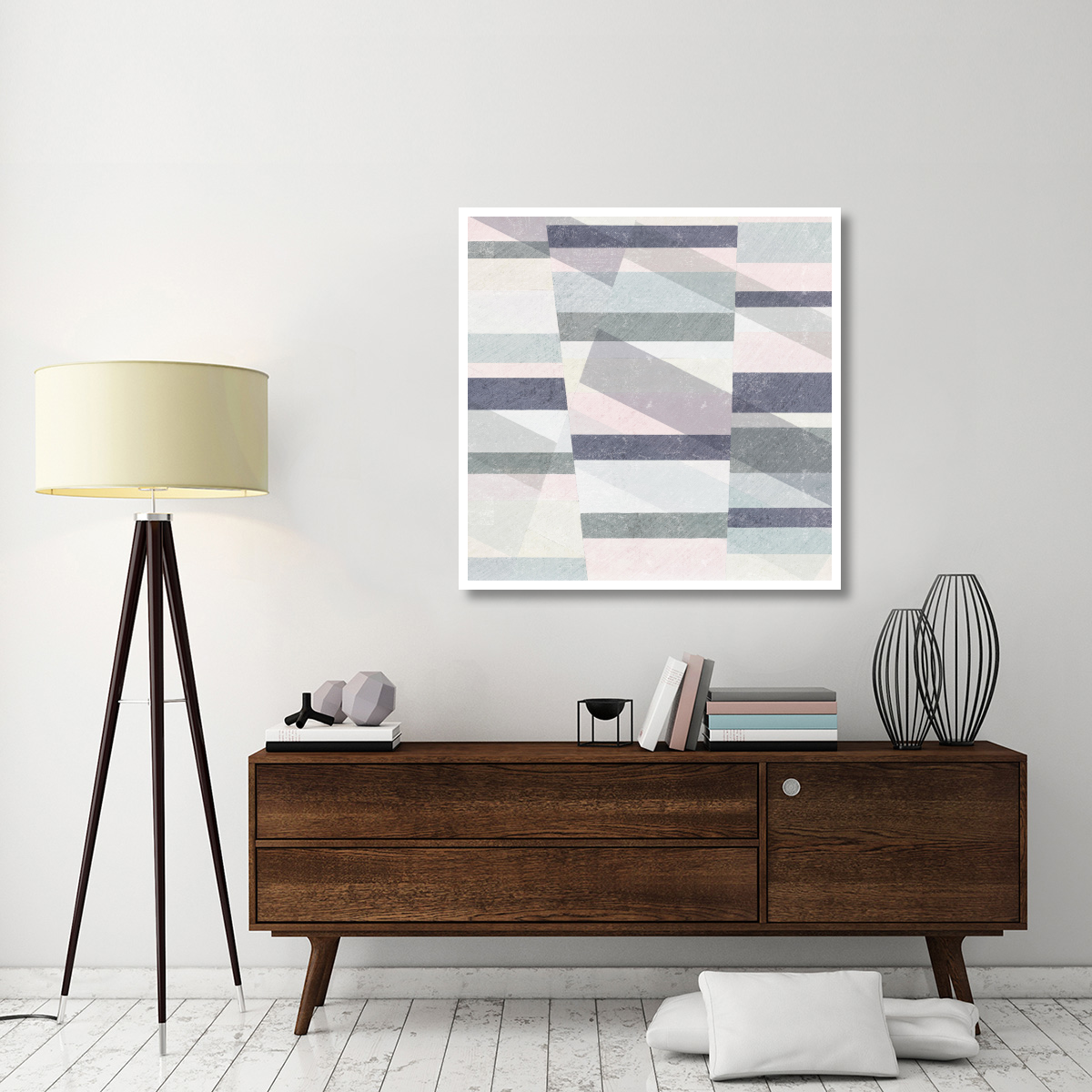 Pastel Reflections III -Paper Art-42&quotx42"